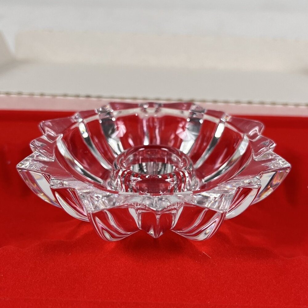 Pair Vintage Cristal D' Arques 24%‎ Lead Crystal Pair Candle Holders France